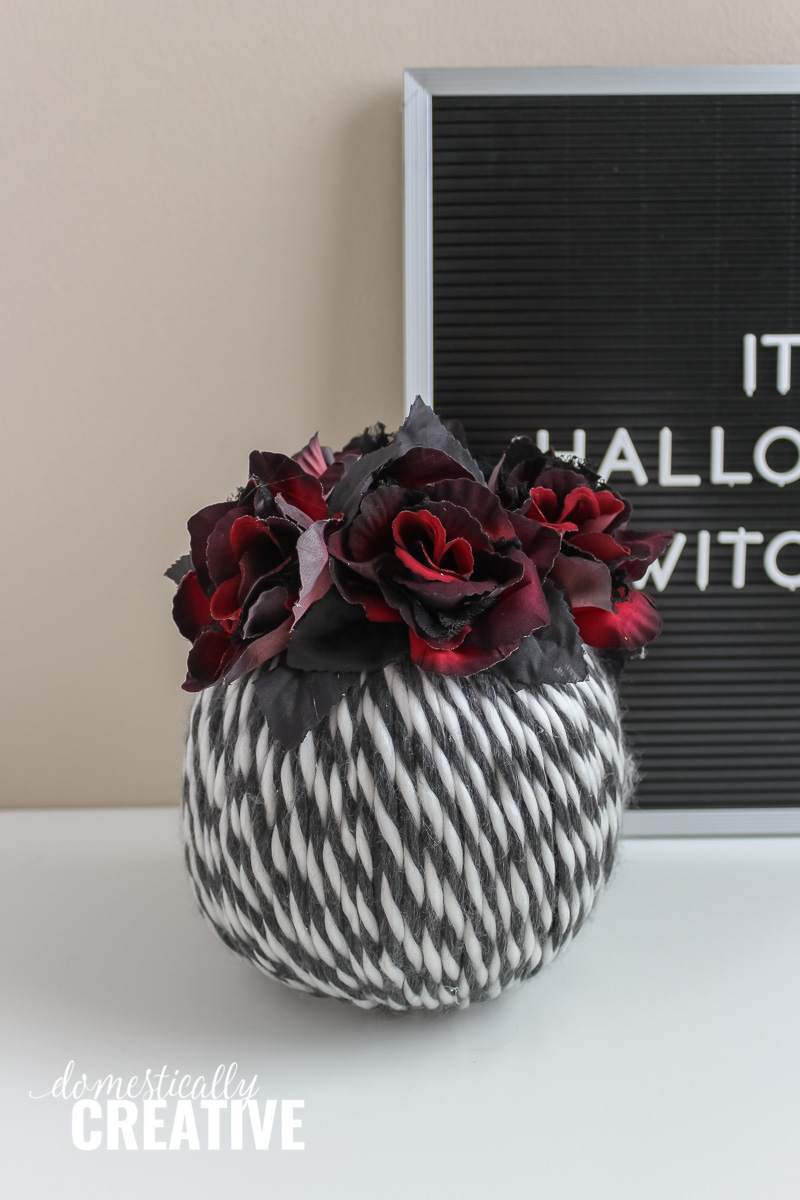 DIY Halloween Yarn Pumpkin