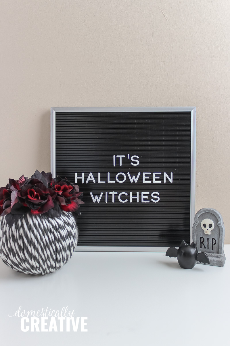 DIY Halloween Yarn Pumpkin