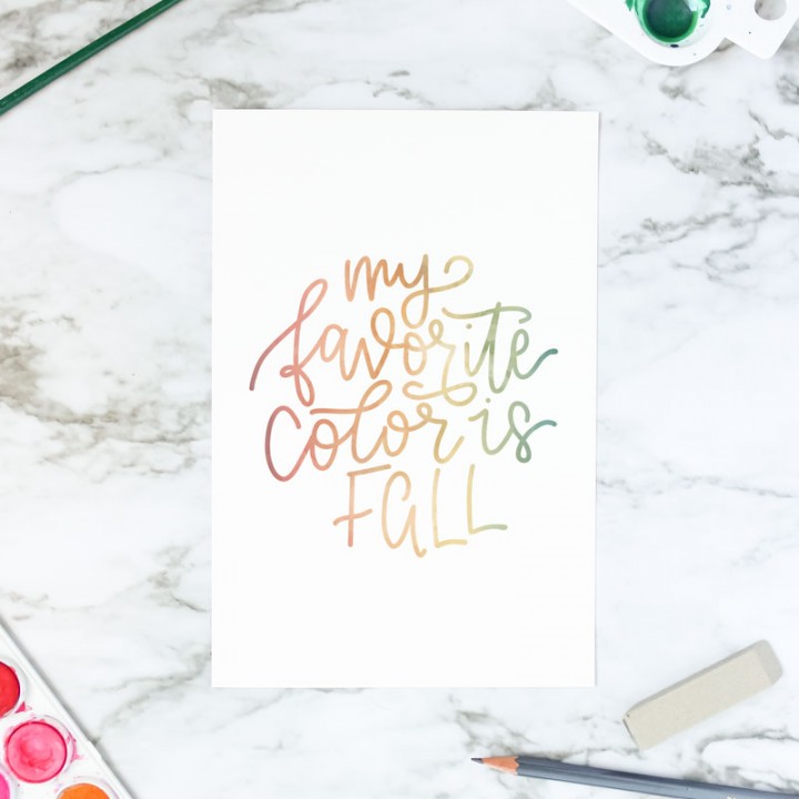 Image for Free Watercolor Fall Printable