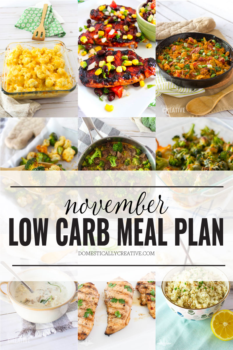 November Low Carb Meal Plan