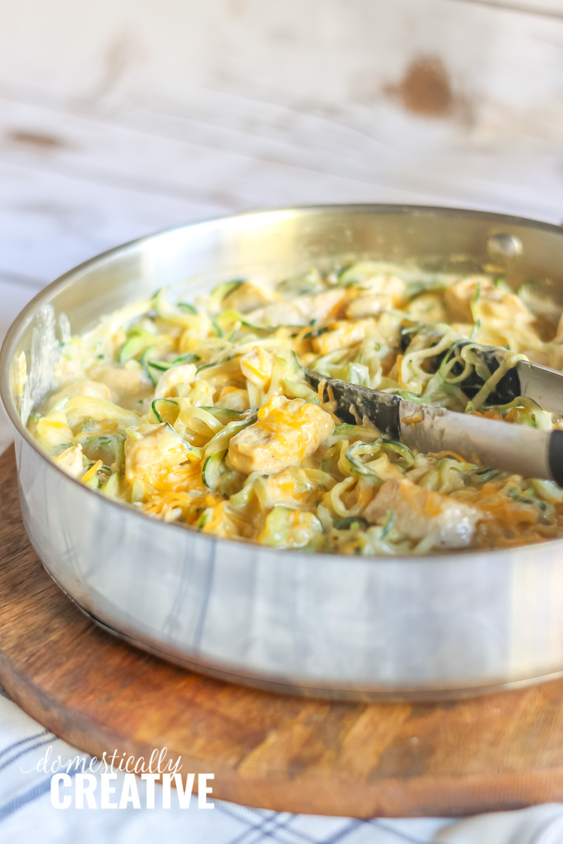 One Pot Cheesy Chicken and Zoodles Recip