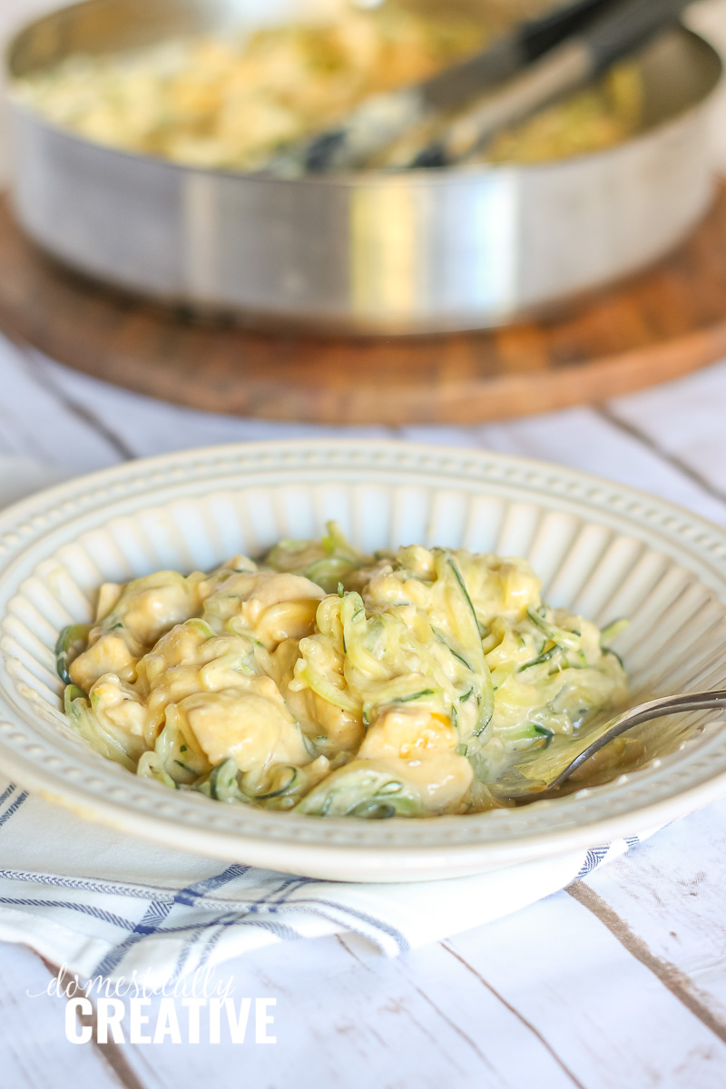 One Pot Cheesy Chicken and Zoodles Recip