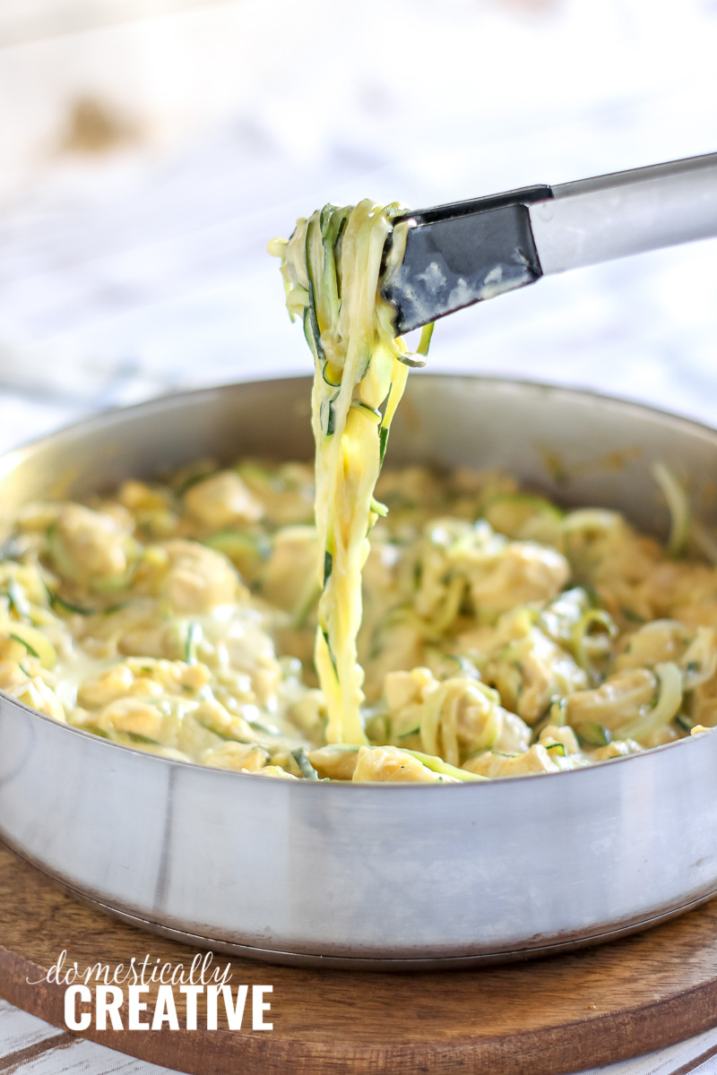 One Pot Cheesy Chicken and Zoodles