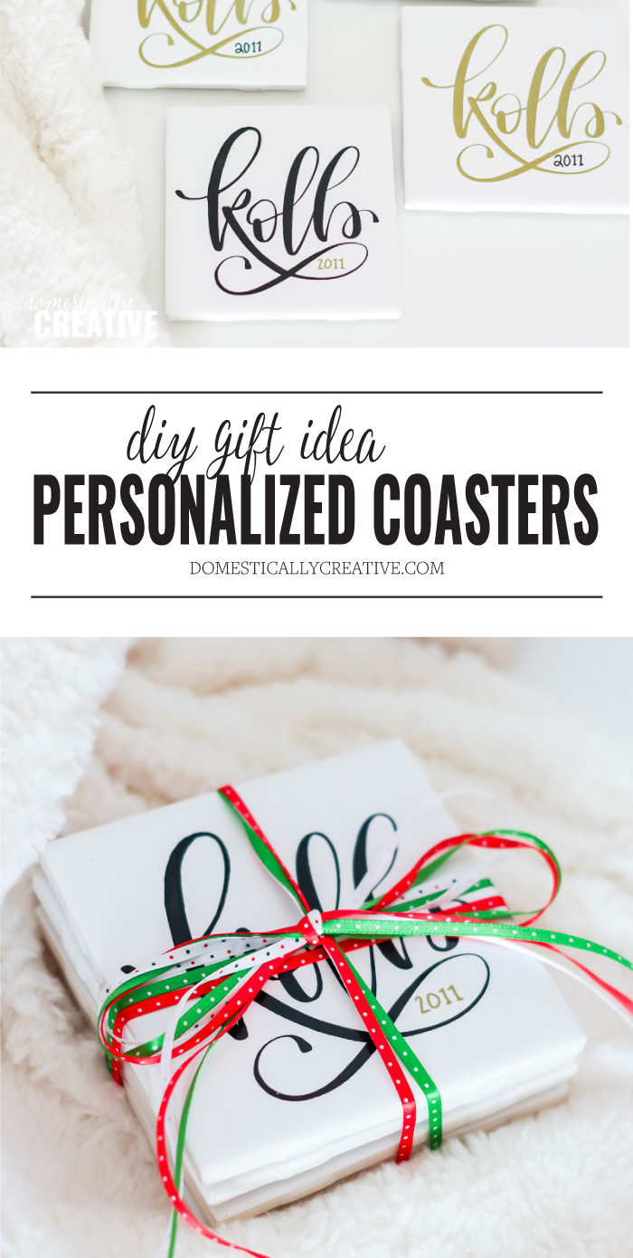 DIY Coasters • make great personalized Christmas gifts! 