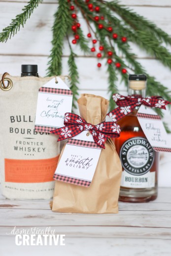 Free Printable Whiskey Gift Tags - Domestically Creative