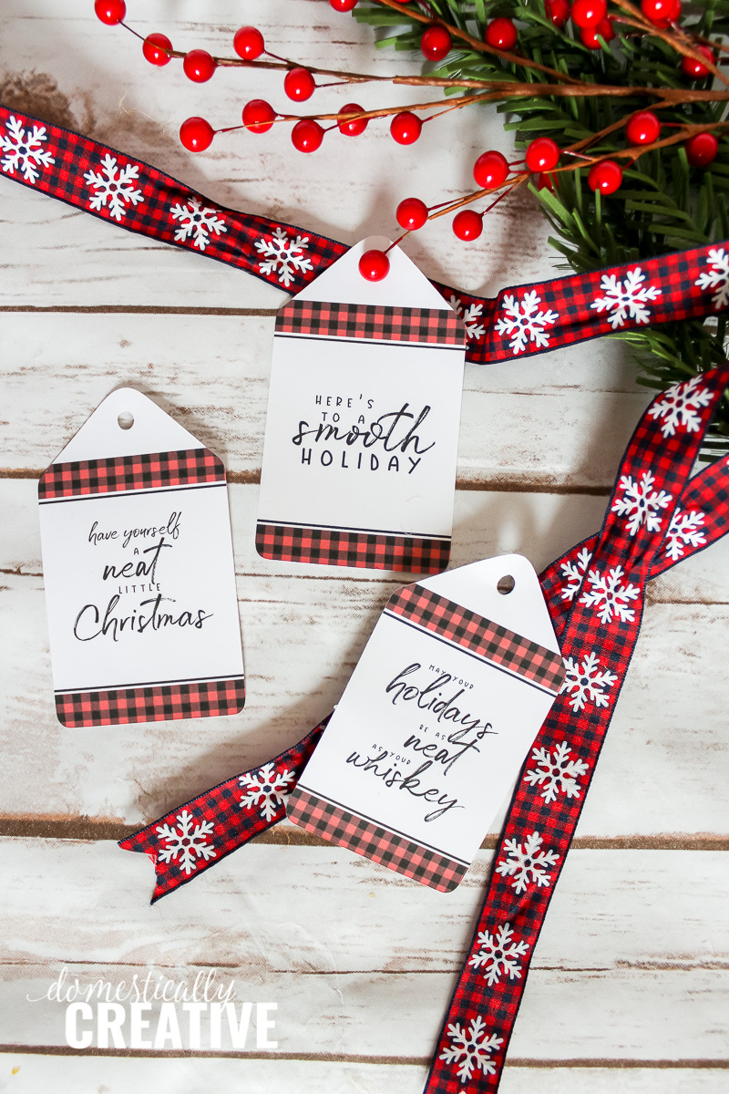 Free Printable Whiskey Gift Tags - Domestically Creative