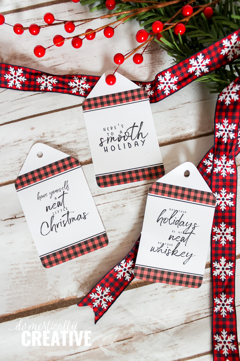 Free Printable Whiskey Gift Tags - Domestically Creative