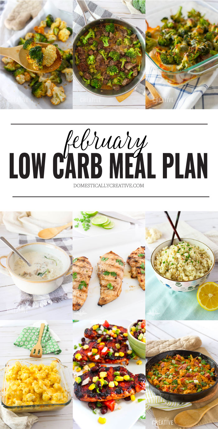 February Low Carb Meal Plan