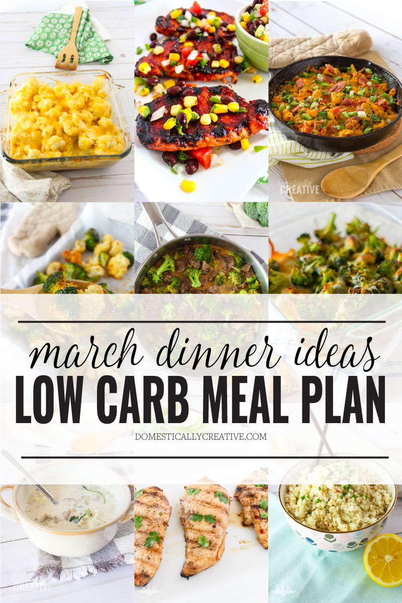March Low Carb Meal Plan