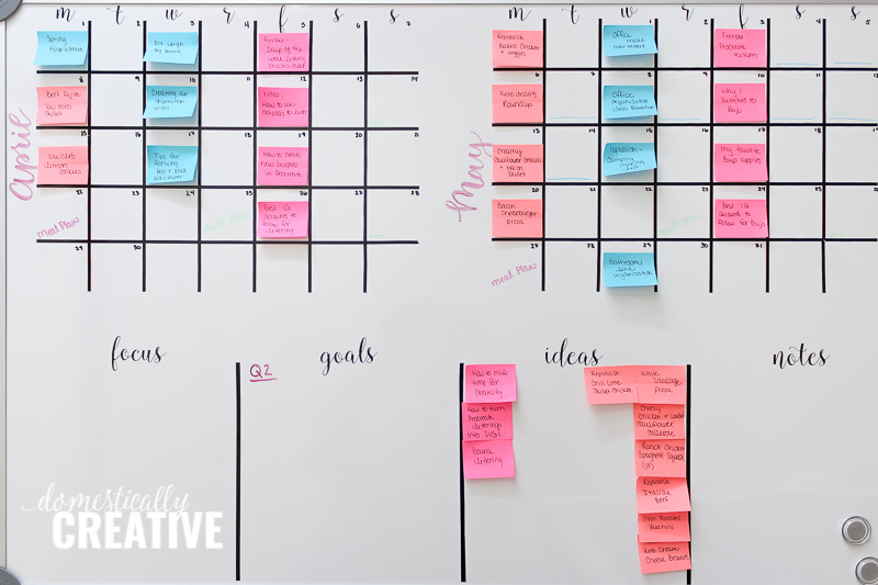 Make this Large DIY Whiteboard Calendar and Planner for your office space!