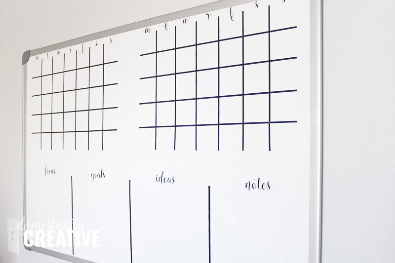 Diy Whiteboard Calendar And Planner Domestically Creative