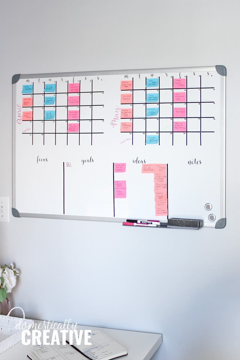 DIY Whiteboard Calendar and Planner Domestically Creative