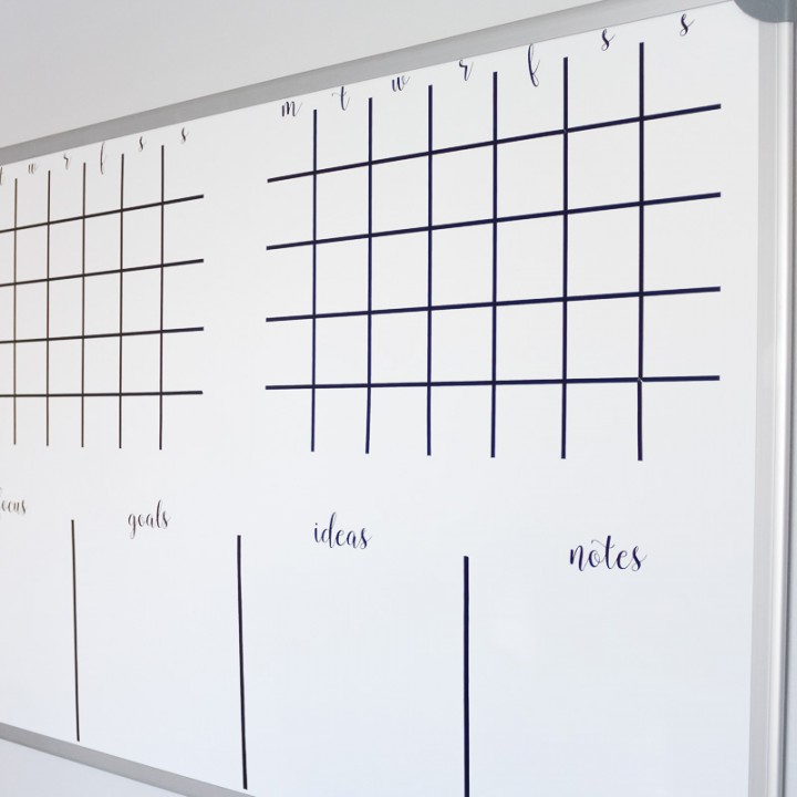 Make this Large DIY Whiteboard Calendar and Planner for your office space!