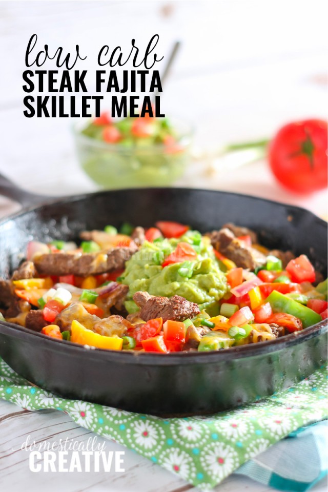Low Carb Steak Fajita Skillet Domestically Creative