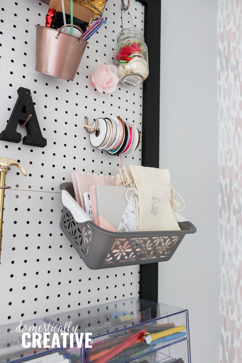 How to accessorize a feminine home office diy pegboard