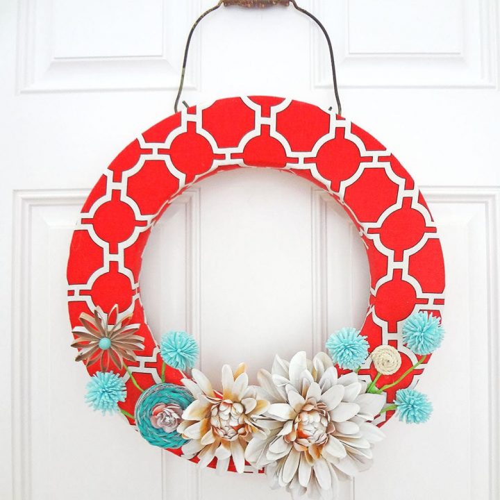 Image for Red Canvas Spring Wreath