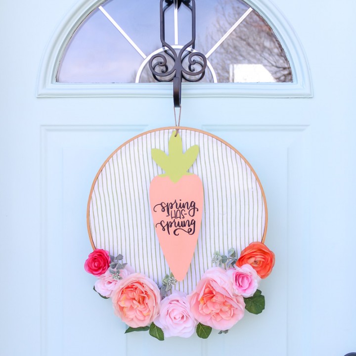 How to Make a DIY Floral Hoop Wreath
