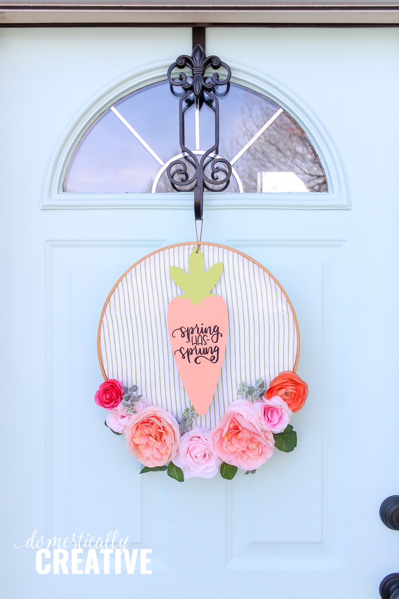 How to Make a DIY Floral Hoop Wreath