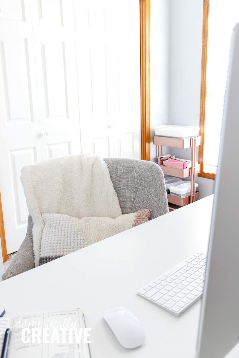 Home office make-over - the whiteboard wall - reveal