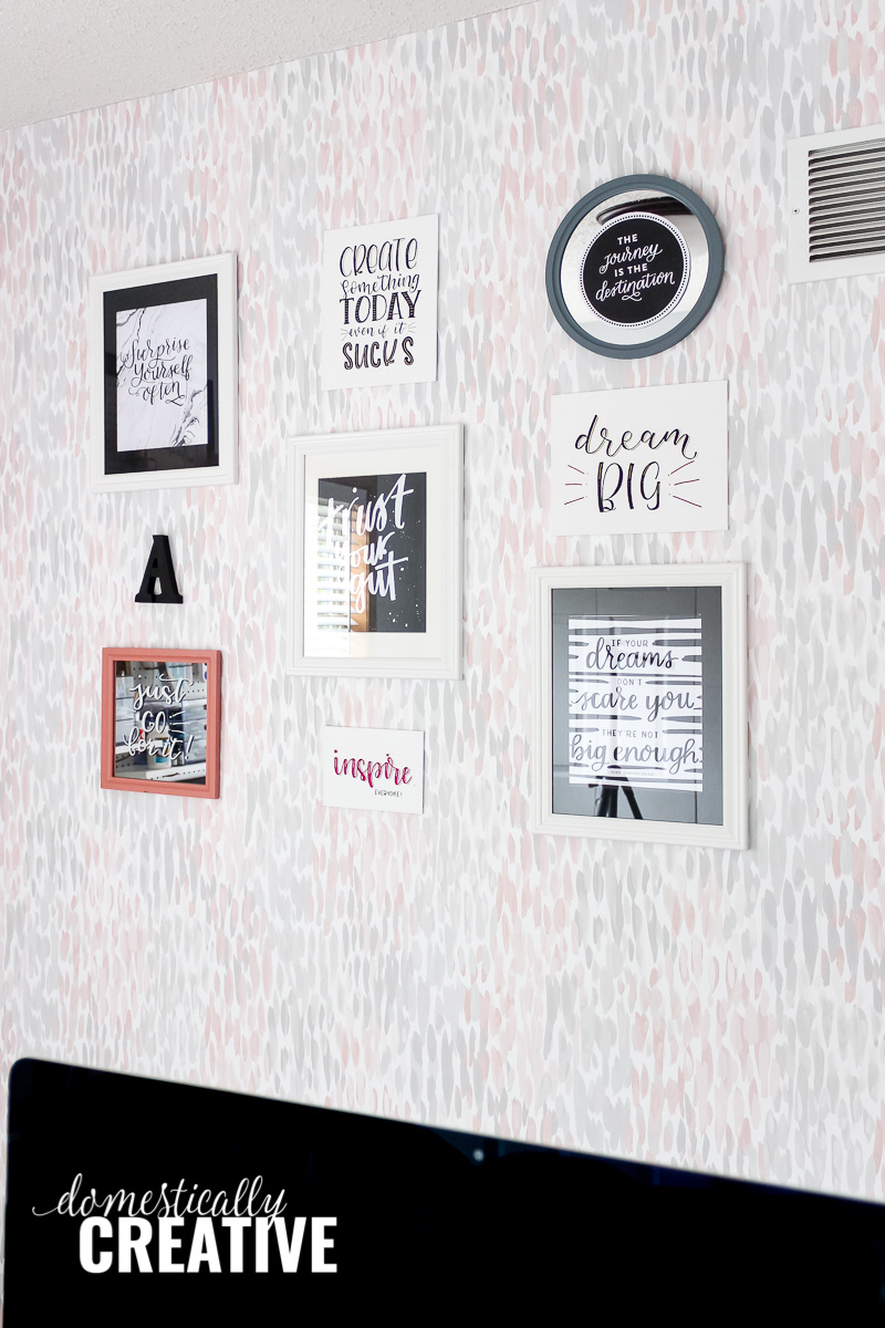 How to create an inspiring typography accent wall