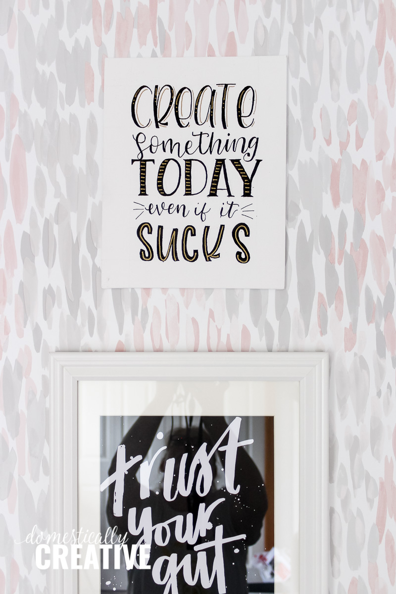 How to create an inspiring typography accent wall