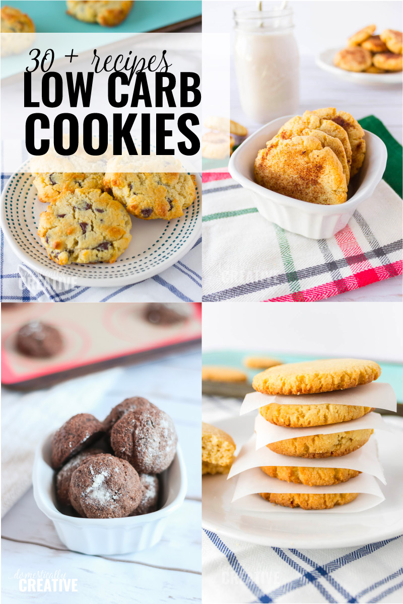 Low carb cookie collage