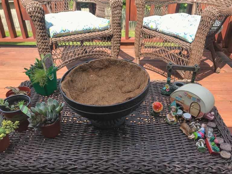 DIY Boho Succulent Fairy Garden - Domestically Creative