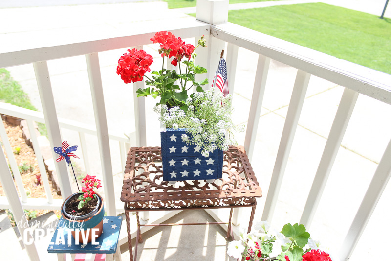 American Flag planter