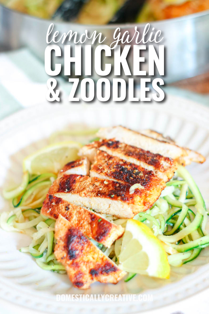 Delicious Lemon Garlic Chicken Zoodles Recipe