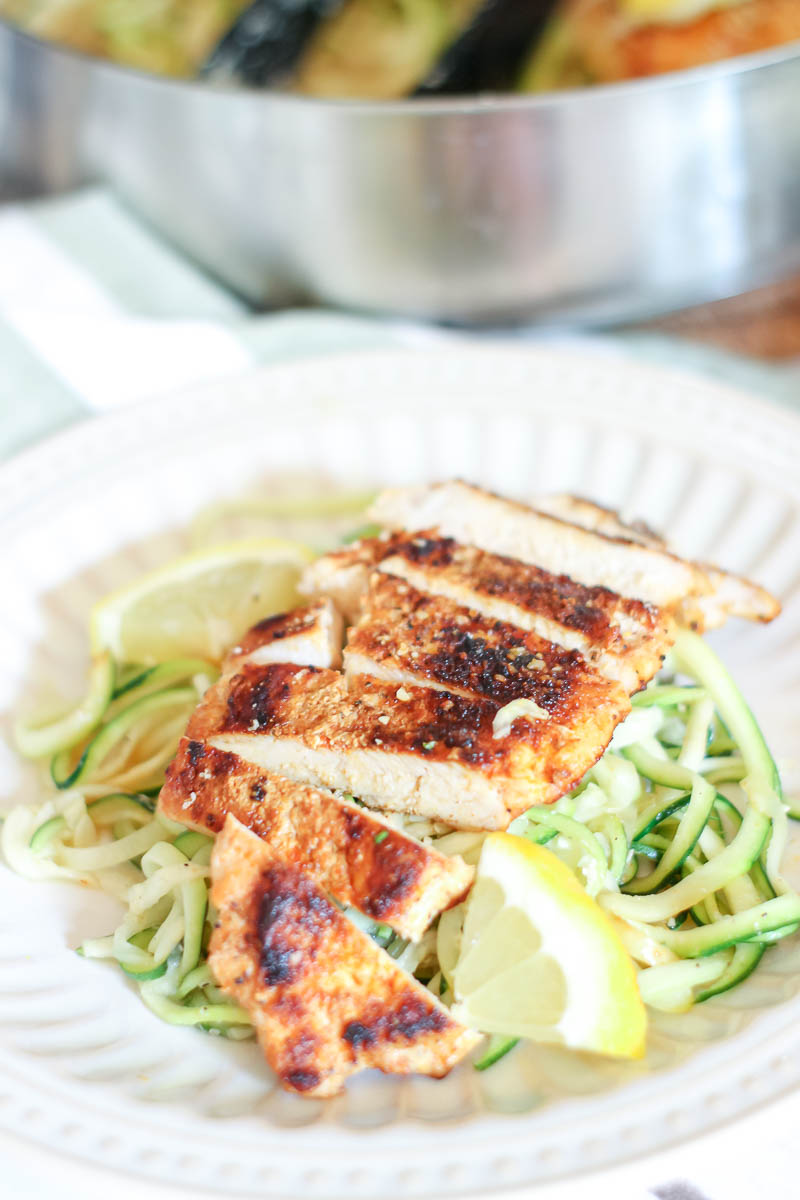 Lemon Garlic Chicken and Zoodles