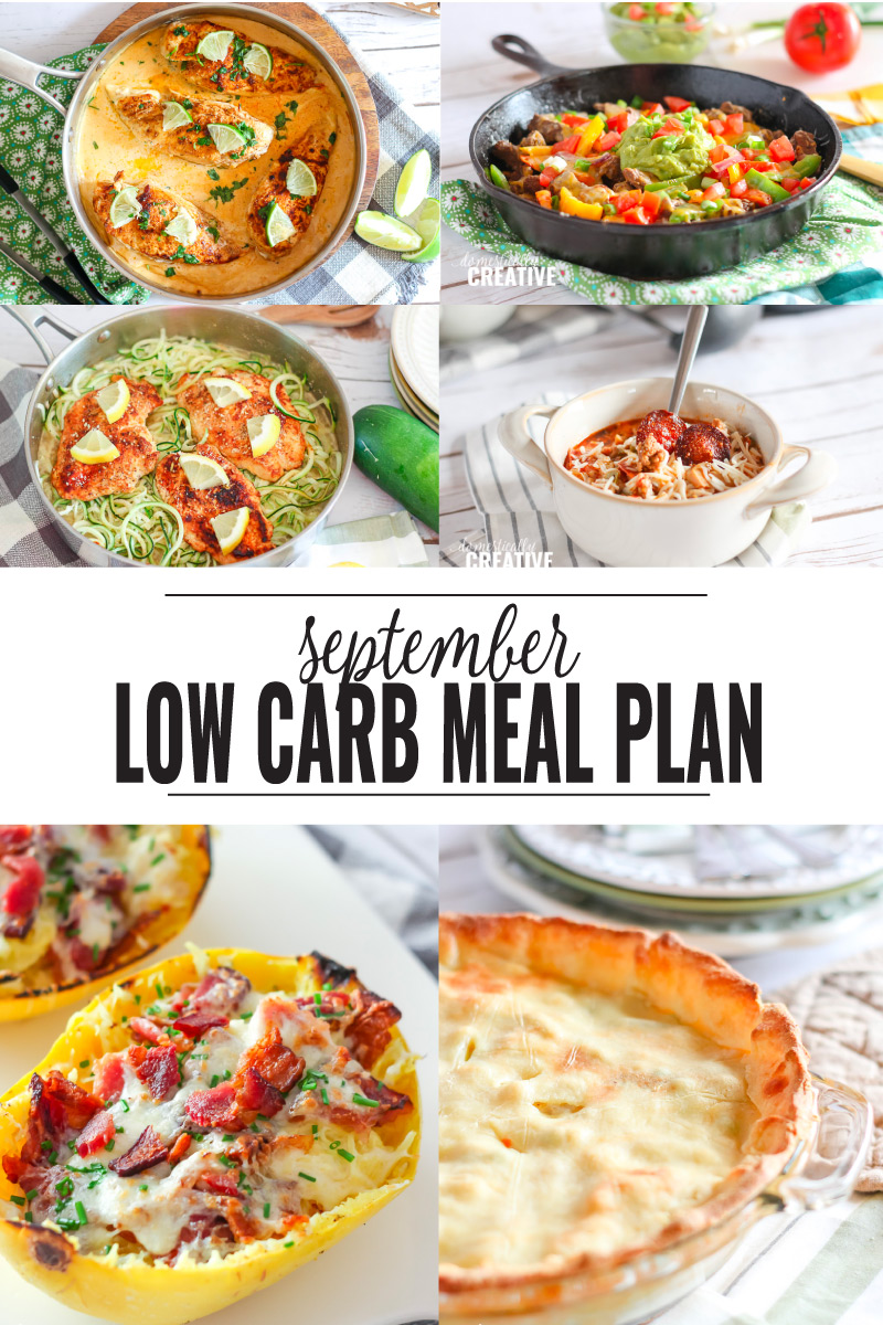Easy low carb meal plan for September