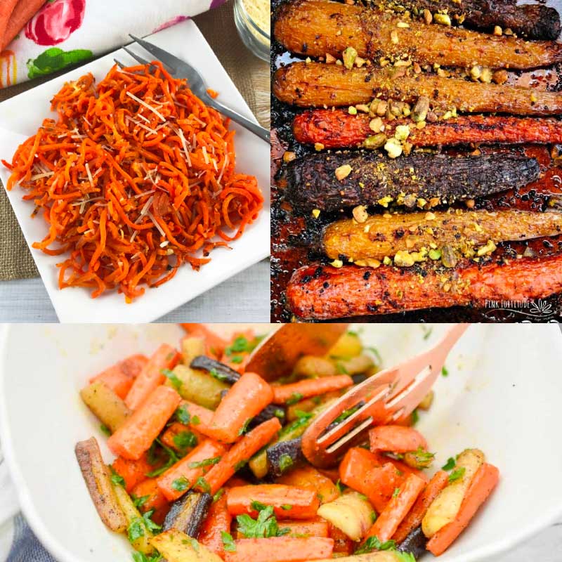 easy carrot recipes collage