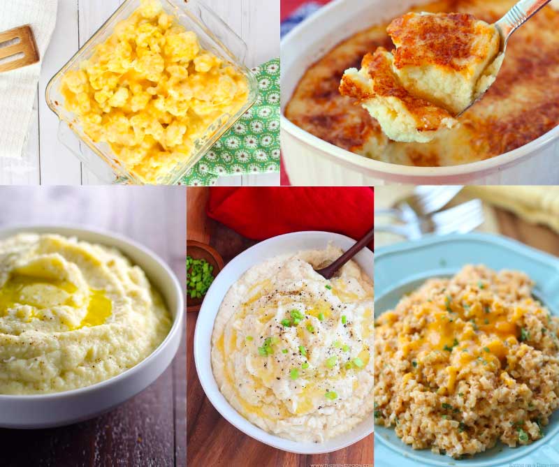 low carb cauliflower recipes collage