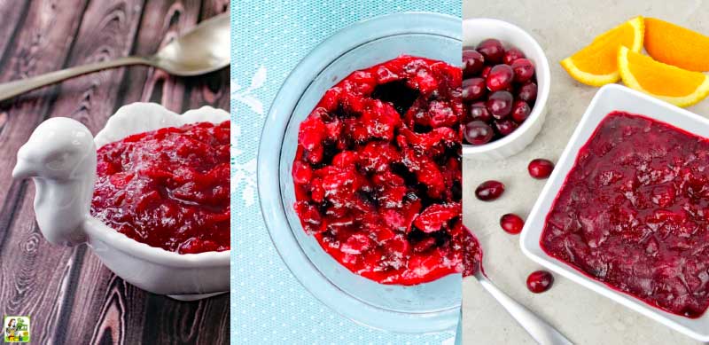 Sugar free cranberry sauce recipes collage