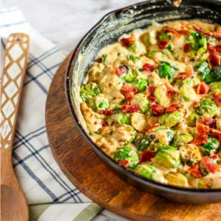 Creamy Skillet Brussel's Sprouts with Bacon
