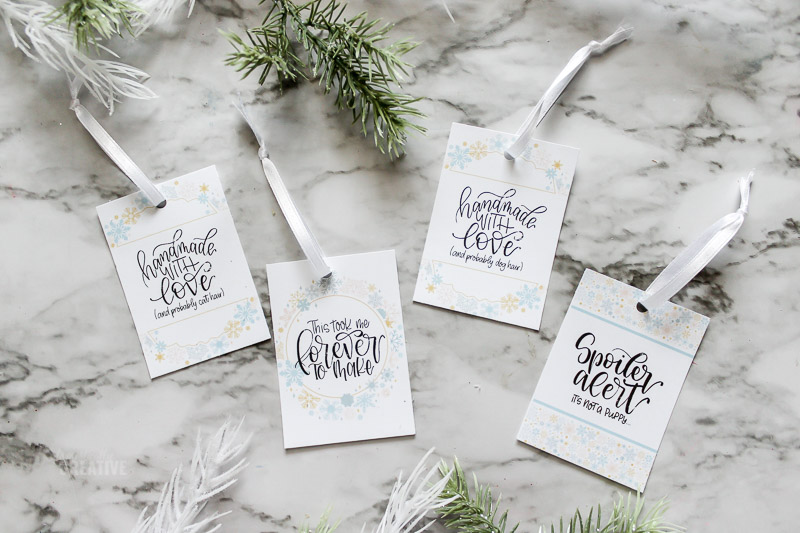 Printable Funny Hand Lettered Gift Tags for Handmade Gifts - Domestically  Creative