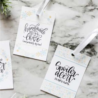Image for Printable Funny Hand Lettered Gift Tags for Handmade Gifts