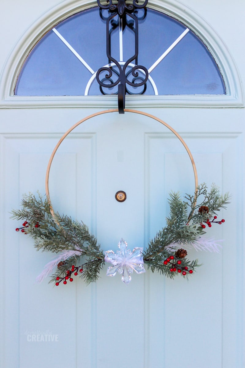 Simple Evergreen Hoop Wreath final