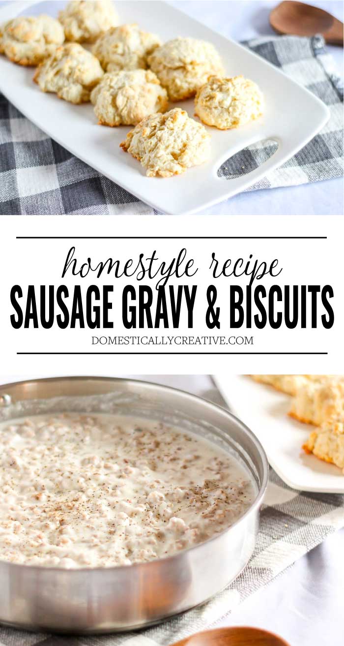 biscuits and gravy long pin collage