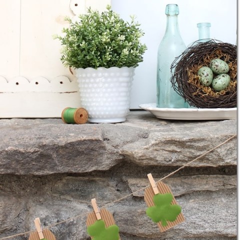 Image for Easy DIY St. Patrick's Day Banner & Thrifty Shamrock Decorations