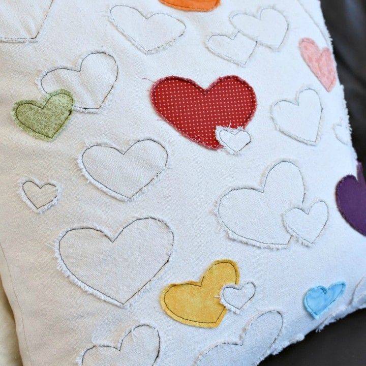 Image for Scrappy Heart Pillow