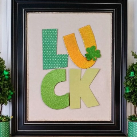 Image for DIY St. Patrick's Day Word Art - Craft Destash Challenge