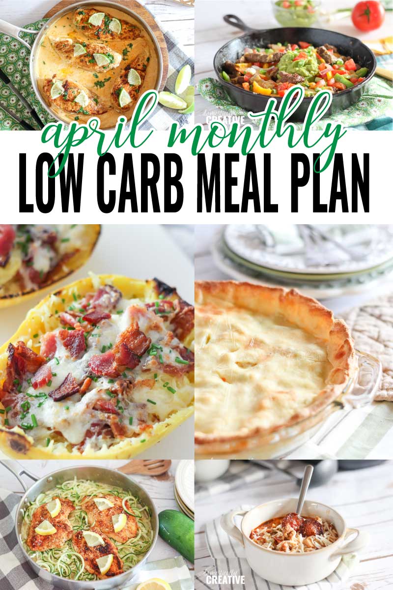 April Low Carb Monthly Meal Plan