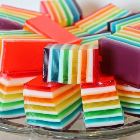 Image for Rainbow Jello Recipe & Instructions