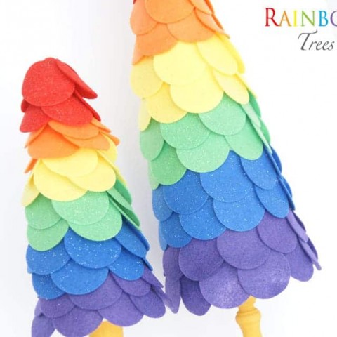 Image for Felt Rainbow Topiaries