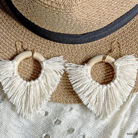 Image for Effortless DIY Statement Circle Fringe Earrings