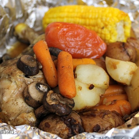 Image for Campfire Grilled Chicken & Veggie Foil Packet Dinner