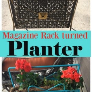 Image for Upcycled Magazine Rack Turned Planter