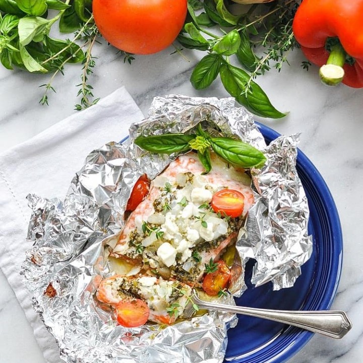 Image for 5-Ingredient Mediterranean Salmon in Foil Packets