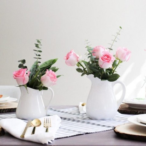 Image for Beautiful Spring Tablescape With Pink Roses To Inspire You